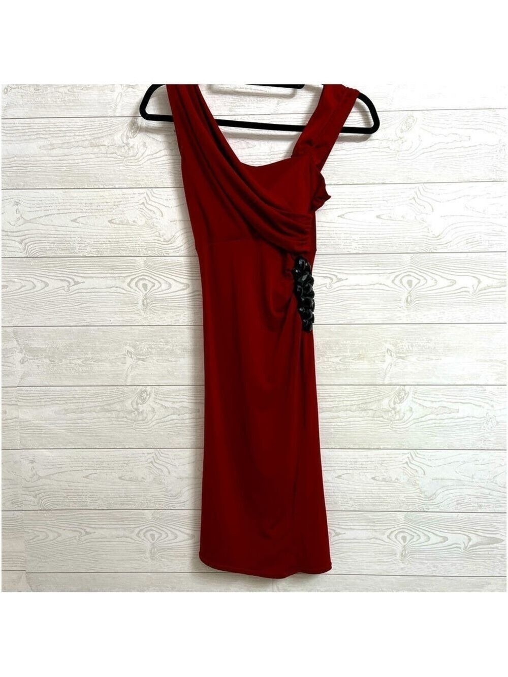 Sweet Storm Women’s Burgundy Red Sleeveless Midi Evening Dress. Size S